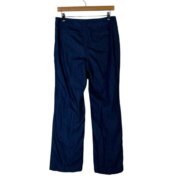 Talbots Sailor Button Wide Leg Jeans Womens 8P Dark Wash Classic Petite Nautical - Picture 4 of 6